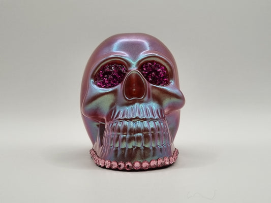 Large Skull Galaxy Chameleon Paperweight