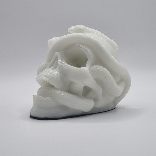 Small Skull White Paperweight