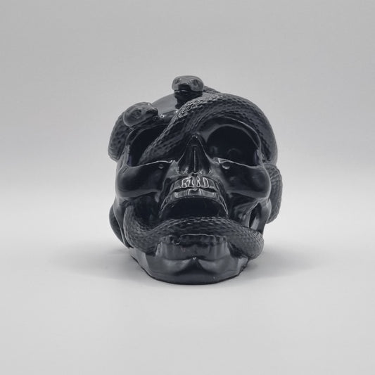 Small Skull Black Paperweight