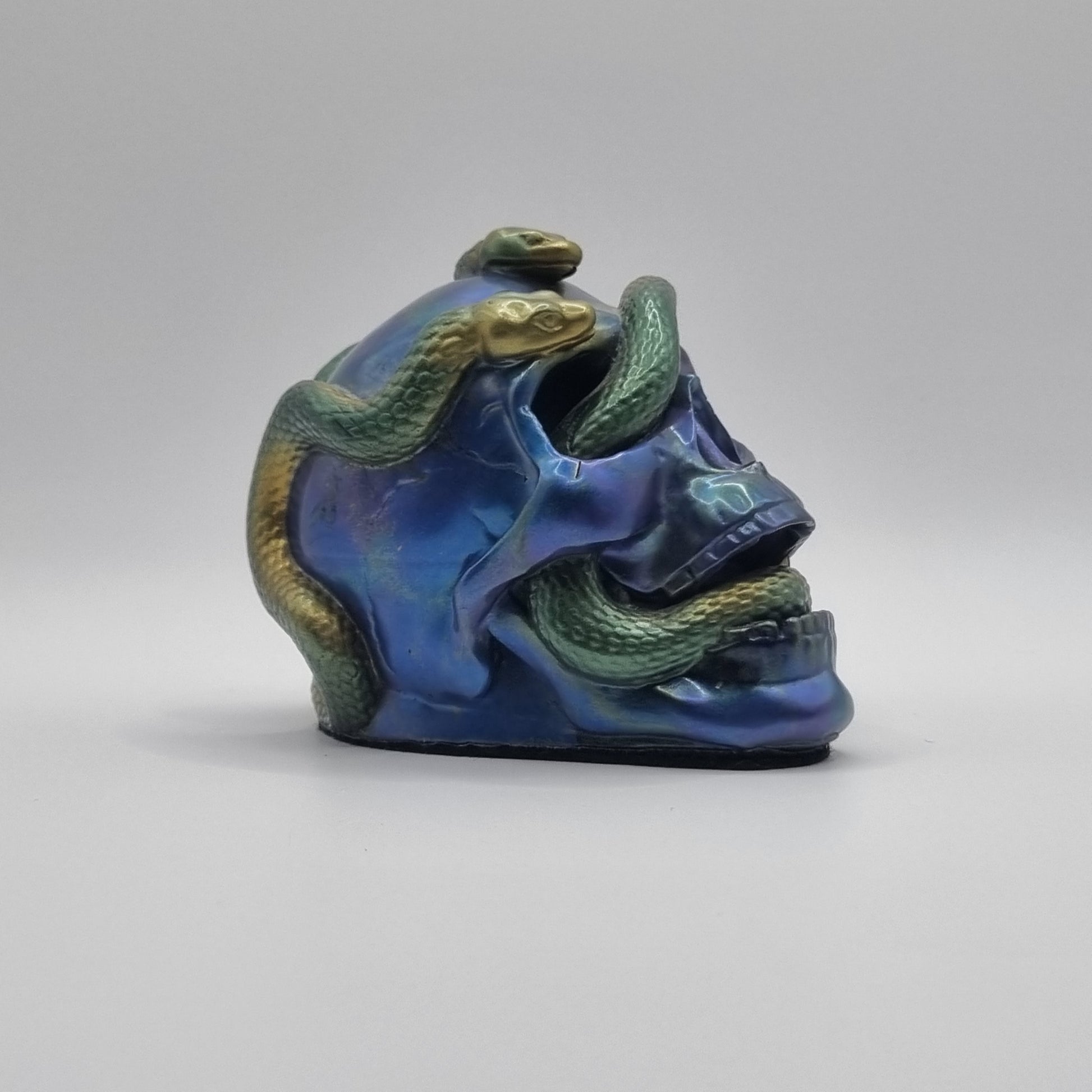 Small Skull Purple & Green Multi-Coloured Paperweight