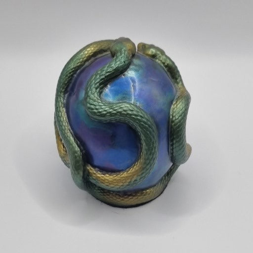 Small Skull Purple & Green Multi-Coloured Paperweight