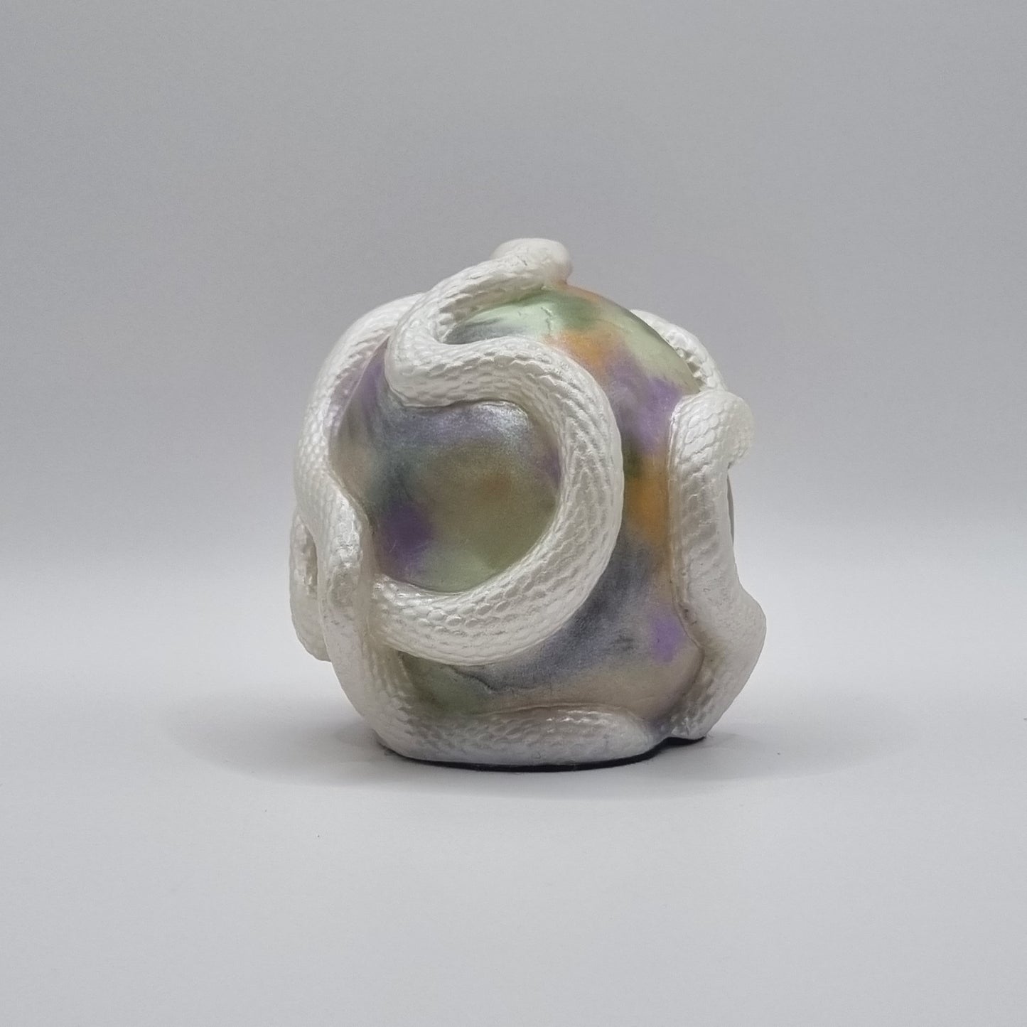 Small Skull White Multi-Coloured Paperweight