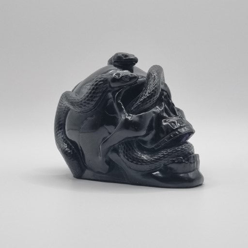 Small Skull Black Paperweight