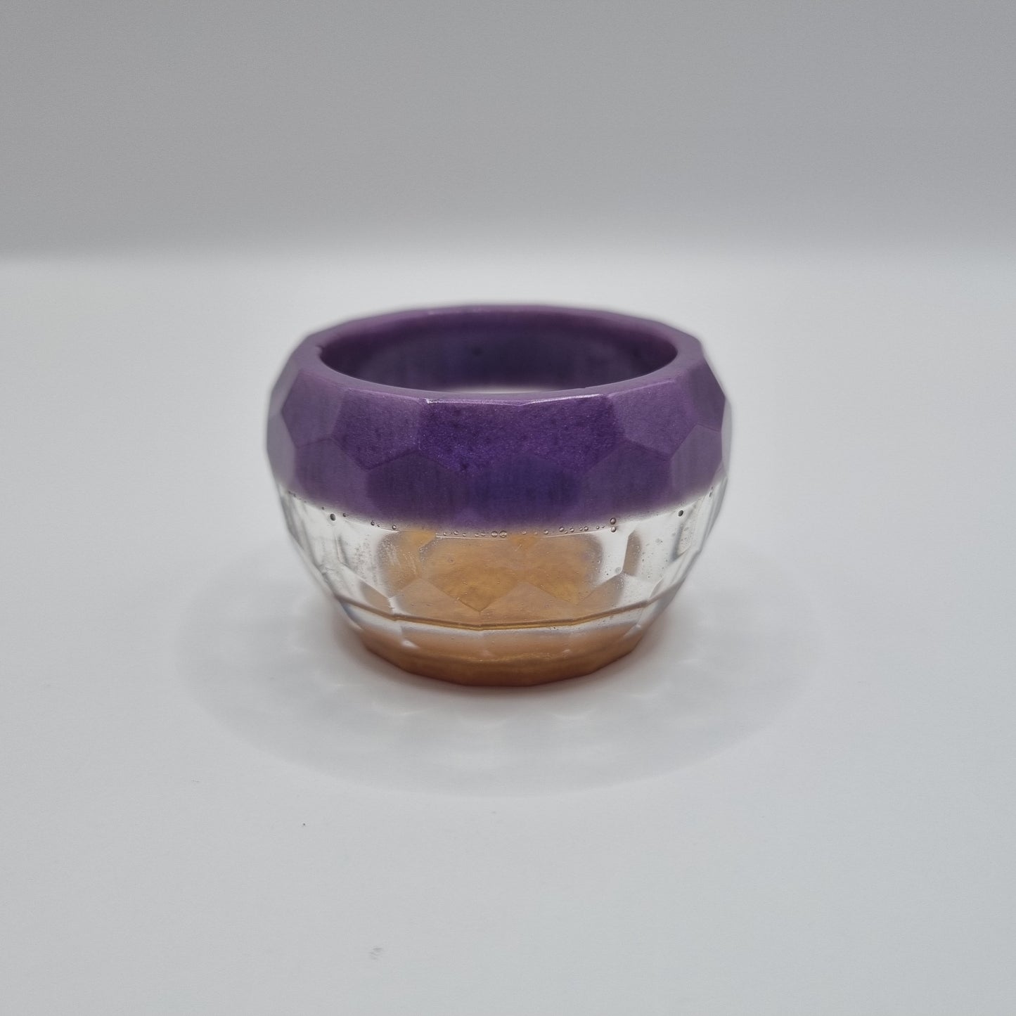 Cosmic Purple & Gold 3-piece Set - Decorative Trinket Pot