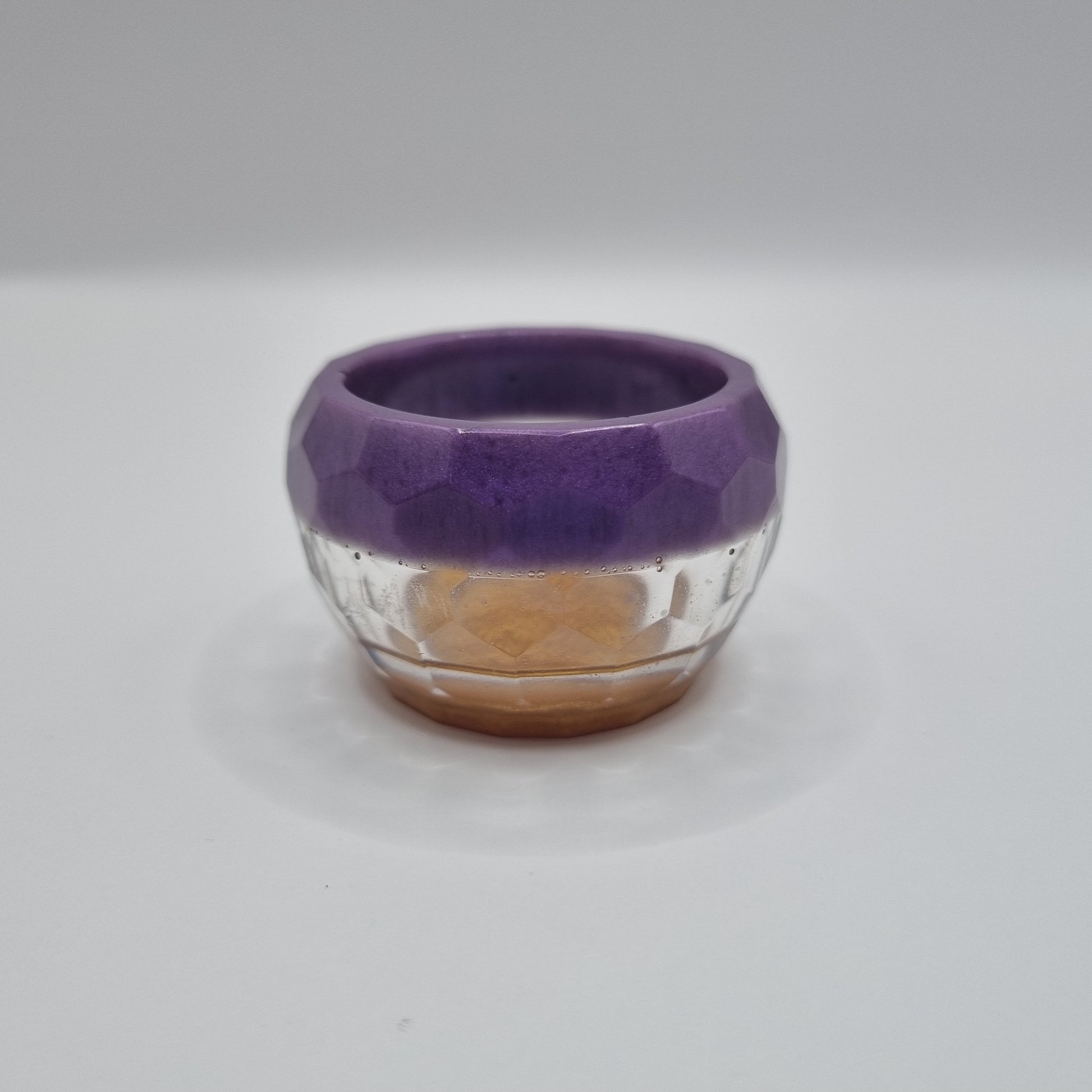 Cosmic Purple & Gold 3-piece Set - Decorative Trinket Pot