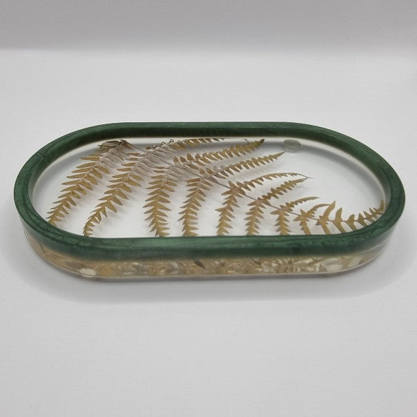 Rain Forest 3-piece Set - Decorative Fern Design - Tray