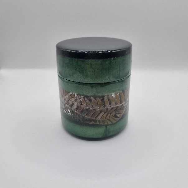 Rain Forest 3-piece Set - Decorative Fern Design - Storage Jar