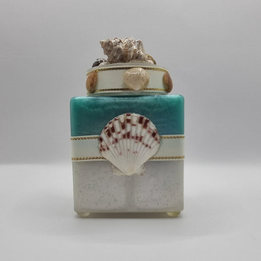 Sea-Shell Decorative Storage Jar
