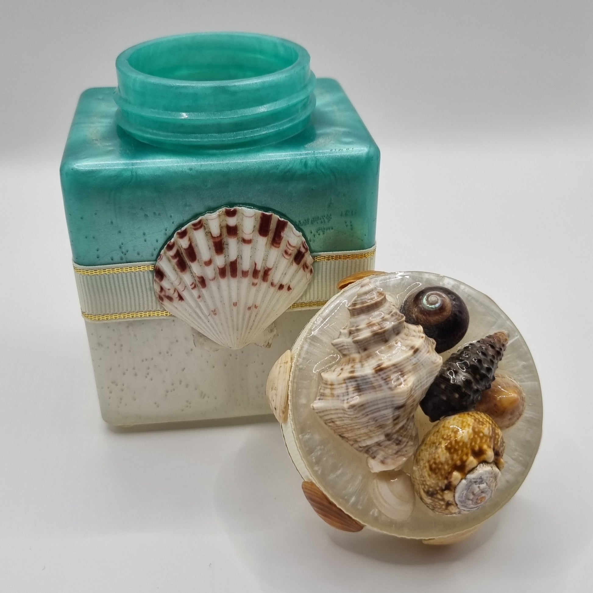 Sea-Shell Decorative Storage Jar