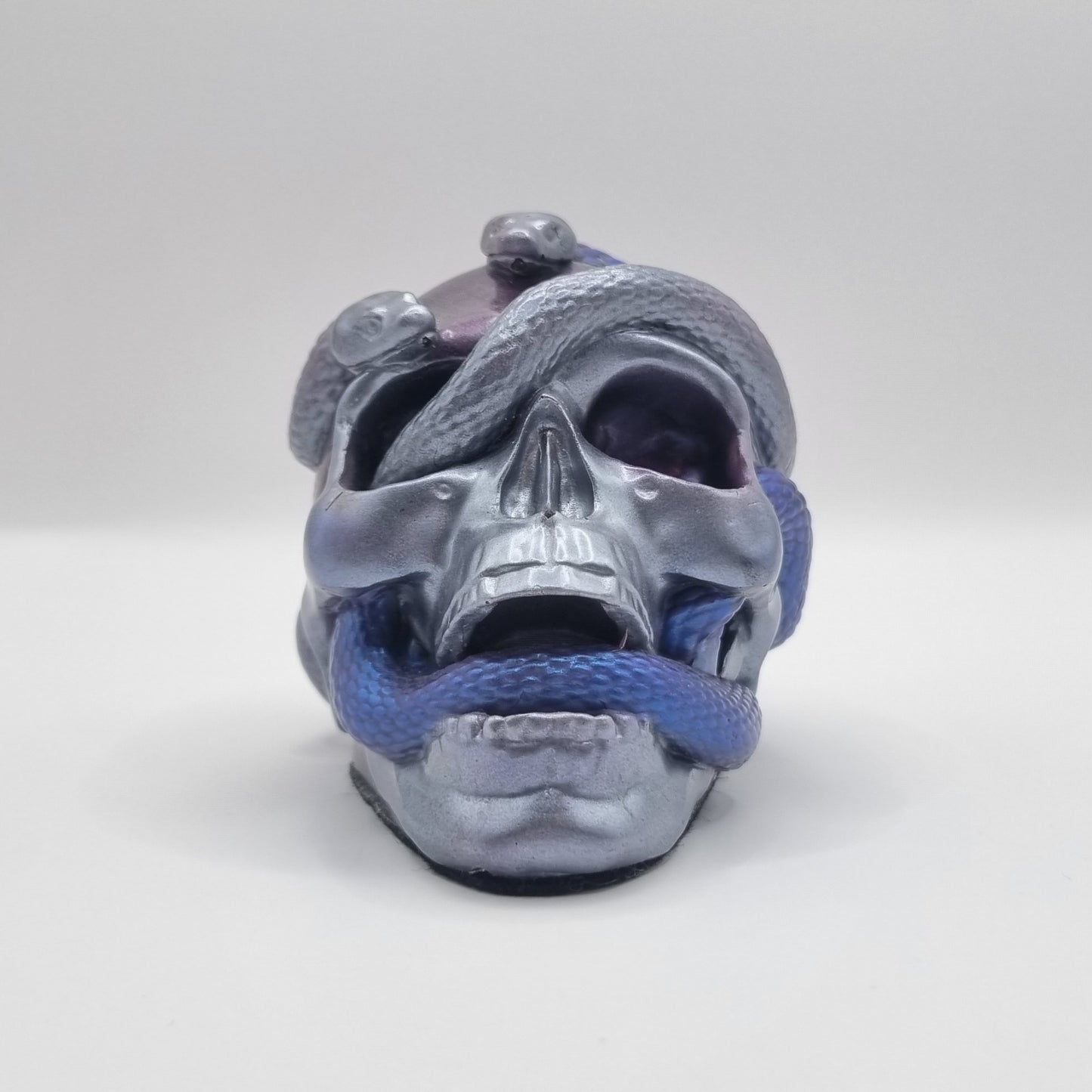 Small Skull Lavender & Blue Multi-Coloured Paperweight