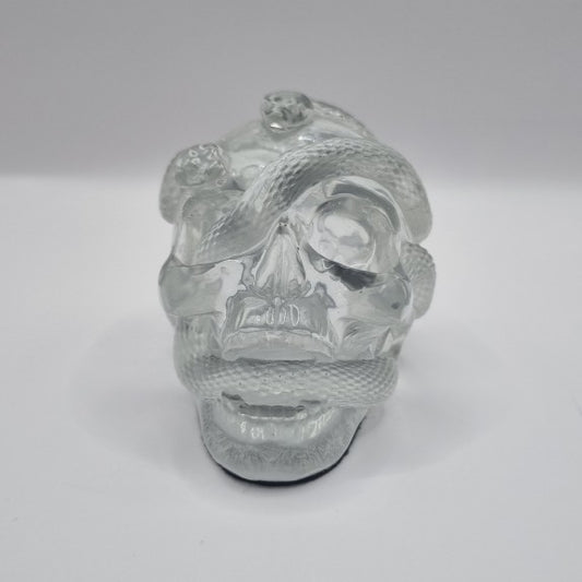 Small Skull Clear Paperweight