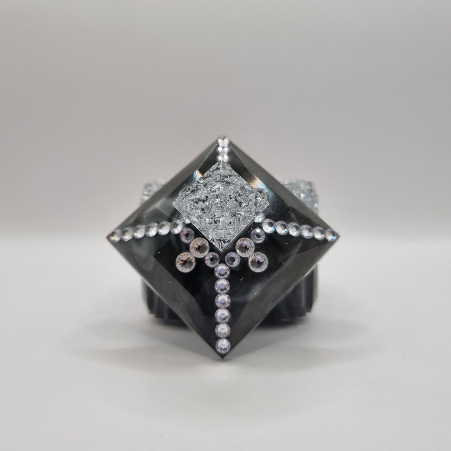 Black & White Marble Effect with Silver Foil Jewellery Box