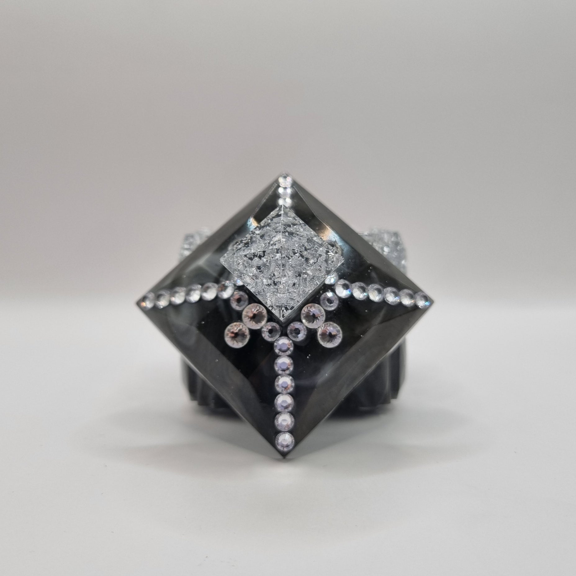 Black & White Marble Effect with Silver Foil Jewellery Box