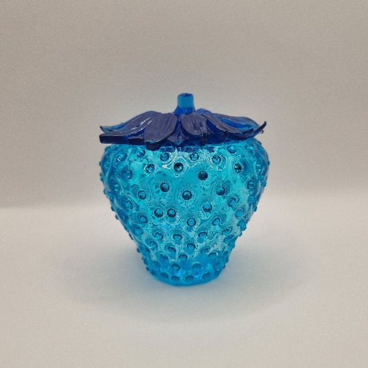 Novel Blue Strawberry Trinket Pot