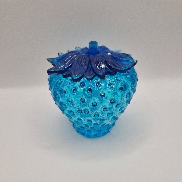Novel Blue Strawberry Trinket Pot