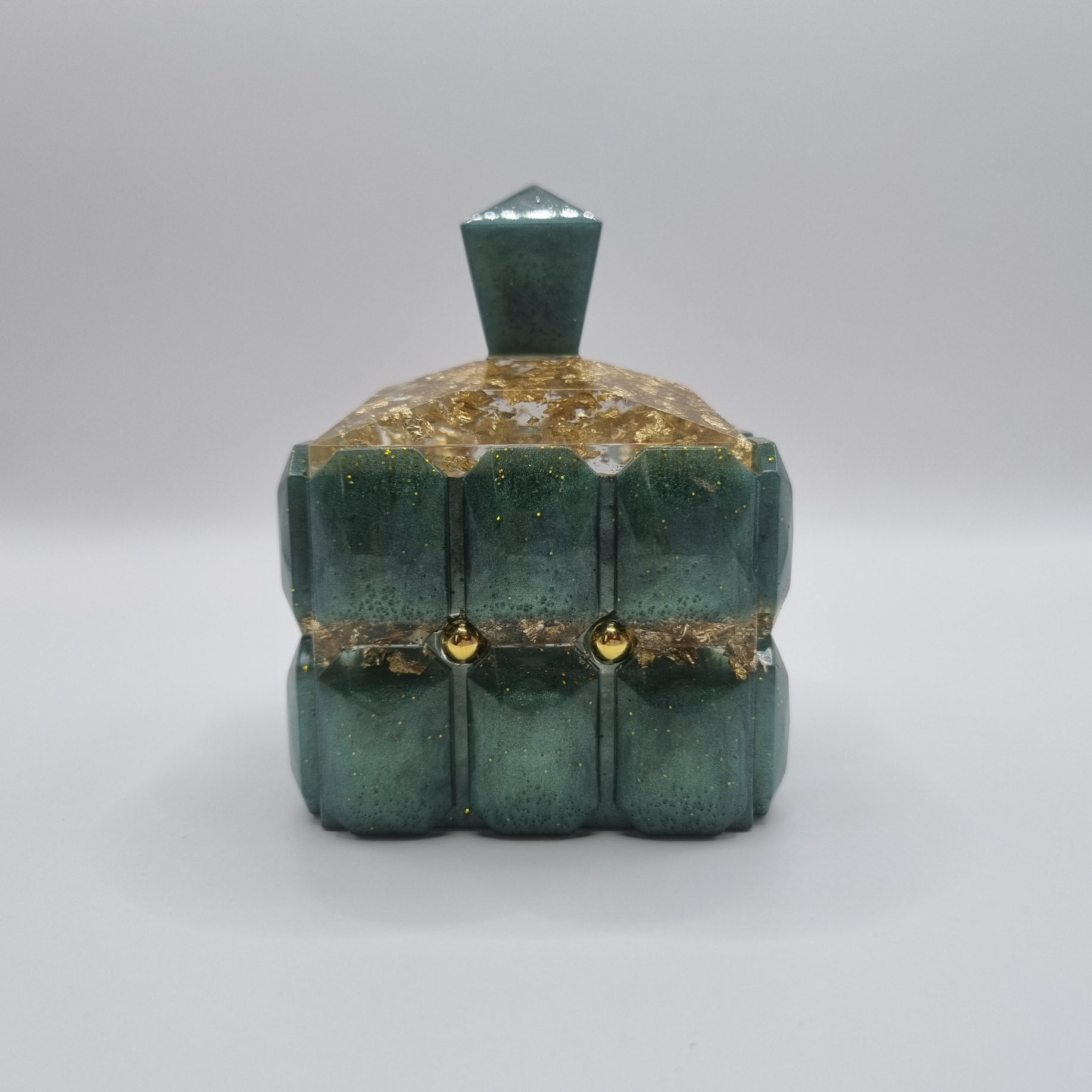 Dark Green & Gold Jewellery Box