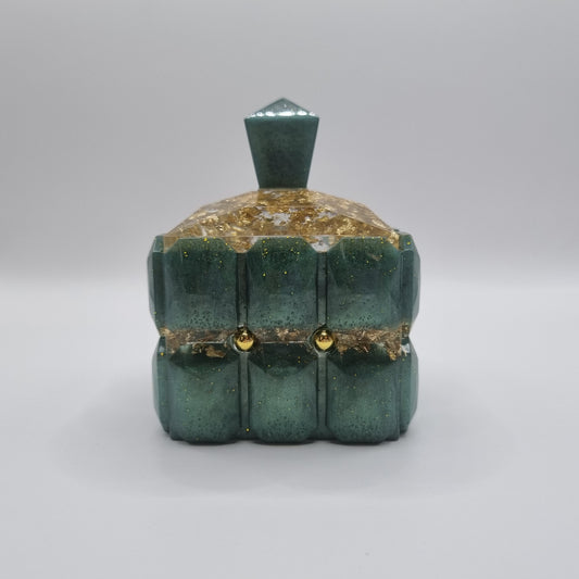 Dark Green & Gold Jewellery Box