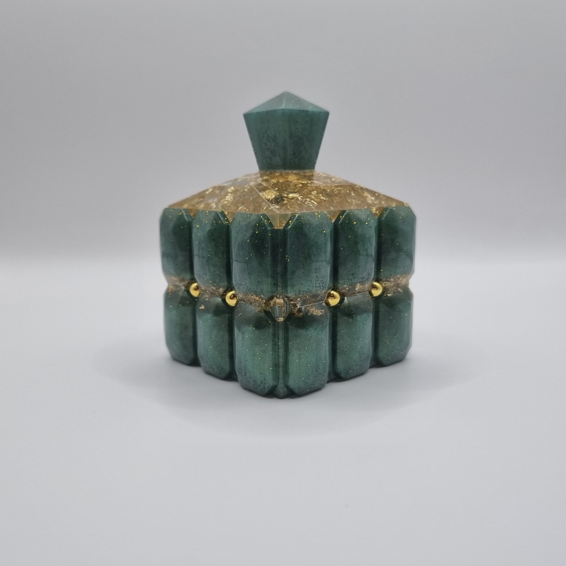 Dark Green & Gold Jewellery Box