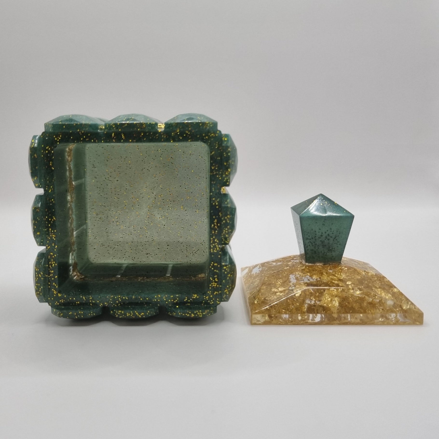 Dark Green & Gold Jewellery Box