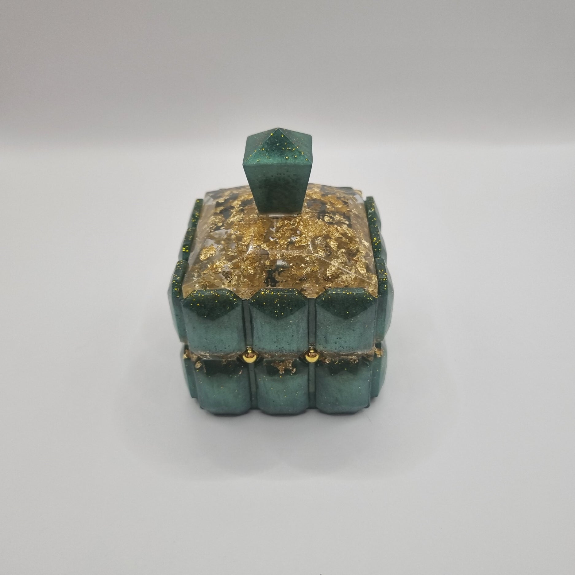 Dark Green & Gold Jewellery Box