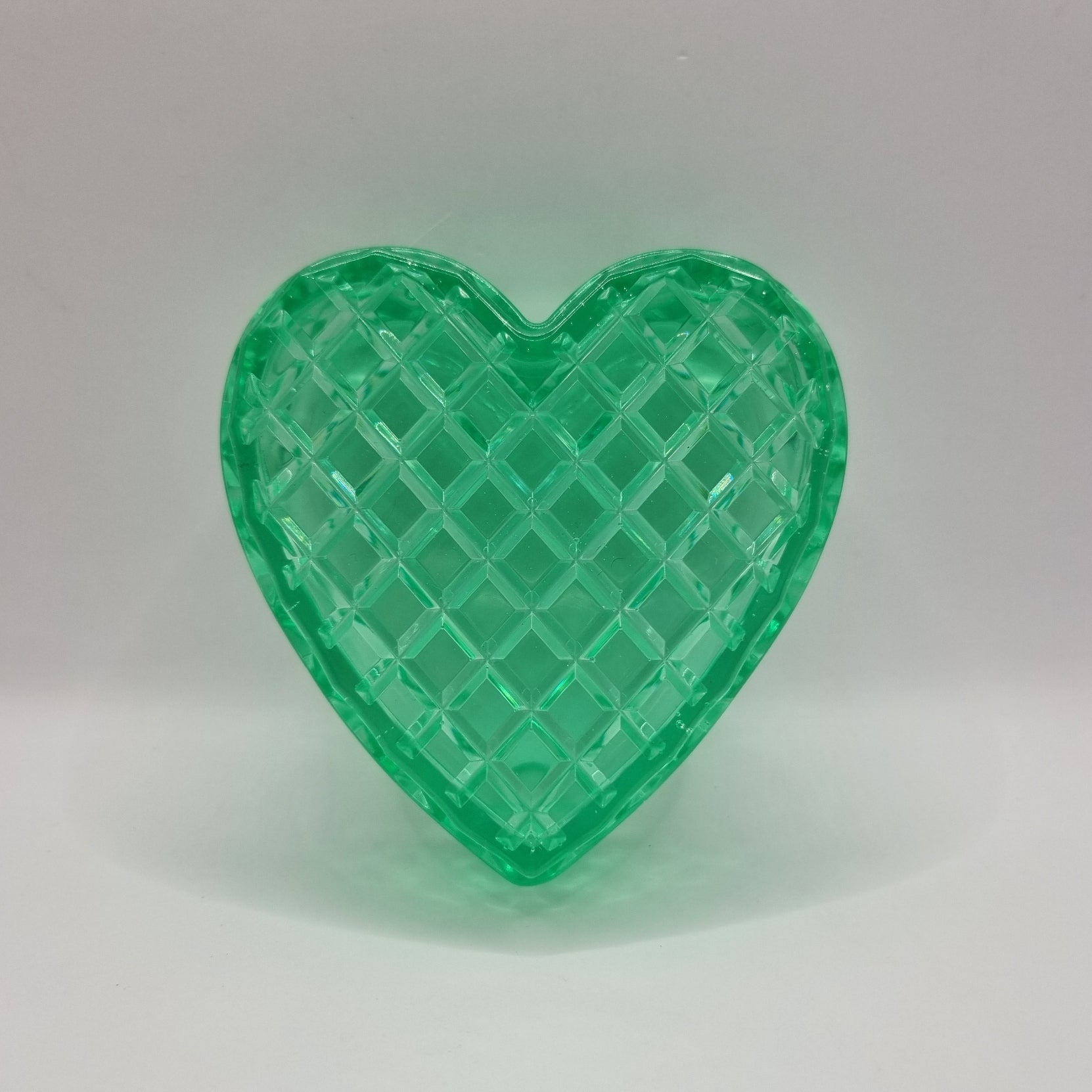 Green Grass Heart Shaped Box