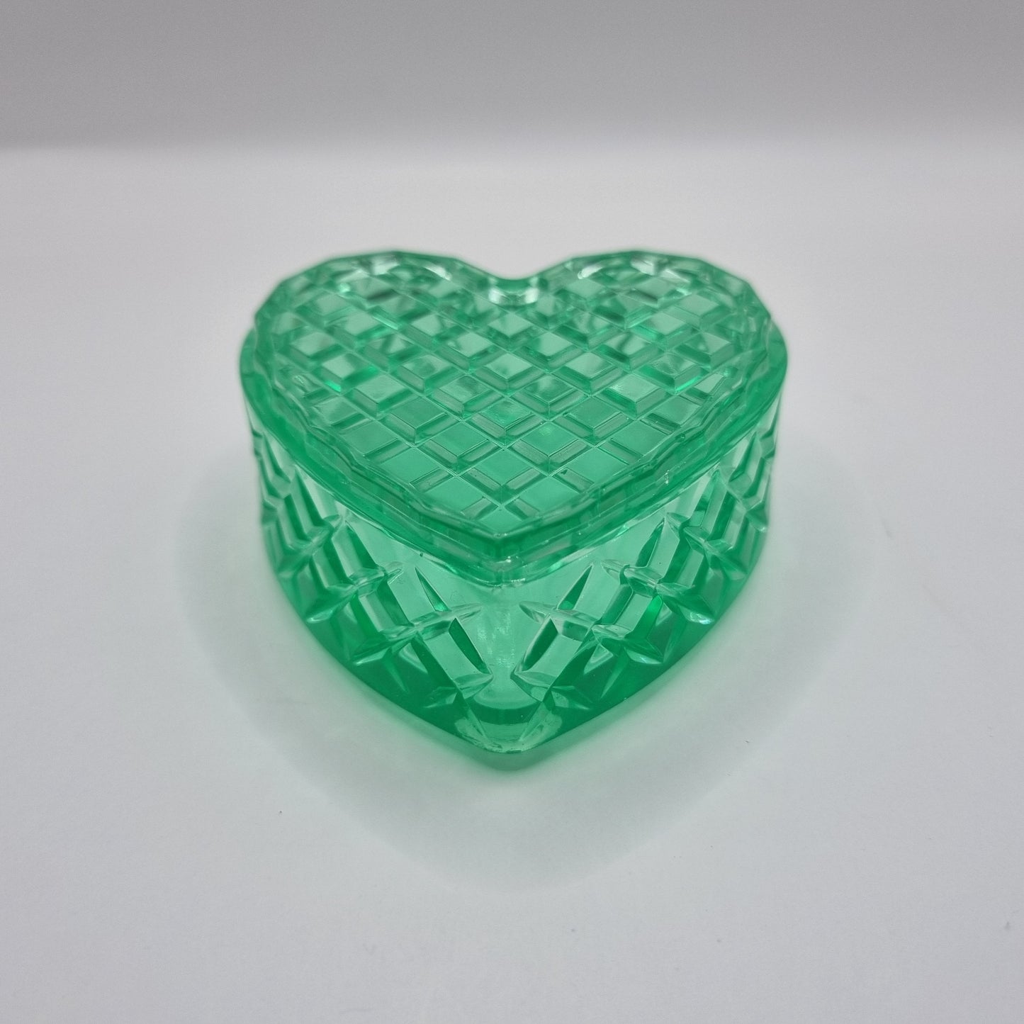 Green Grass Heart Shaped Box