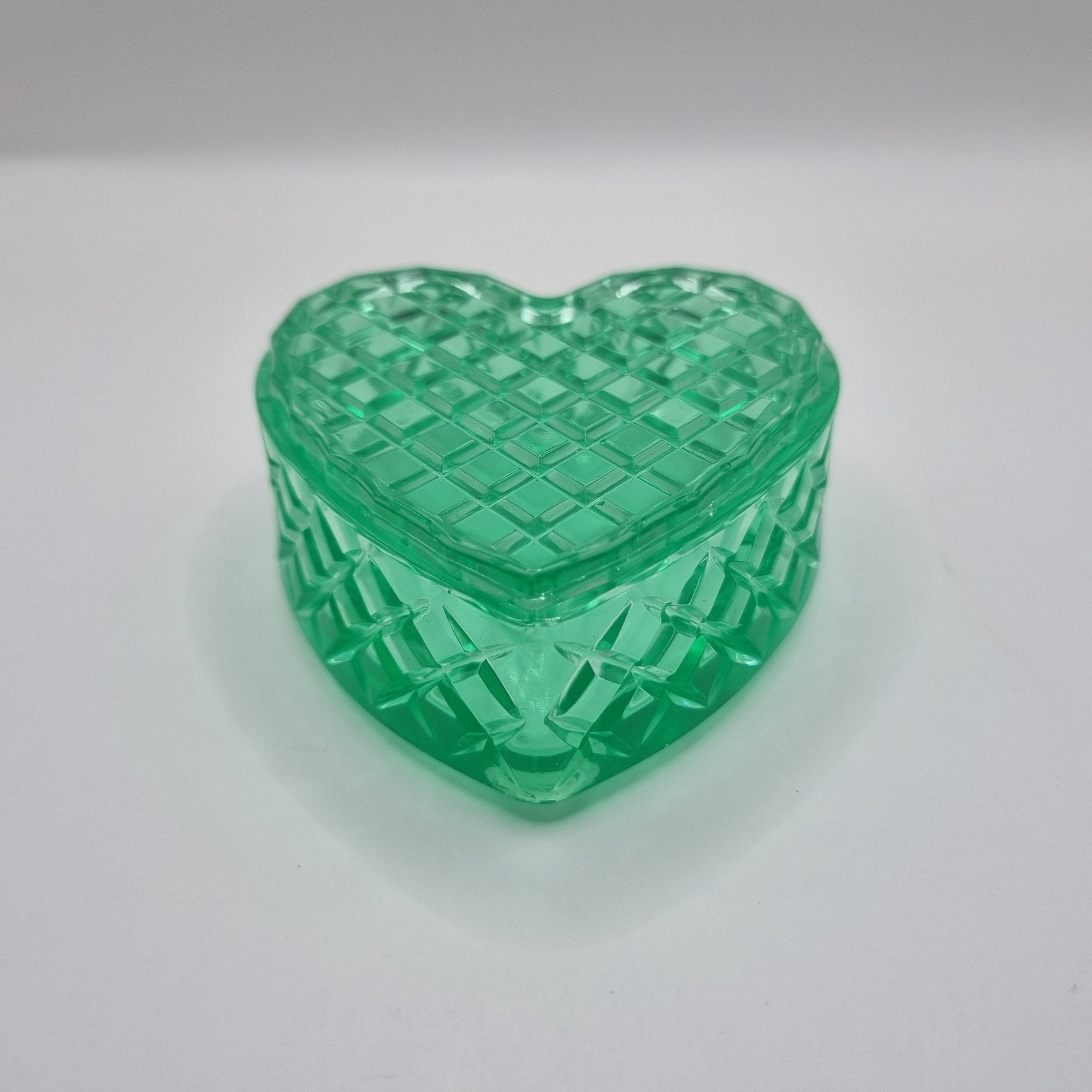 Green Grass Heart Shaped Box