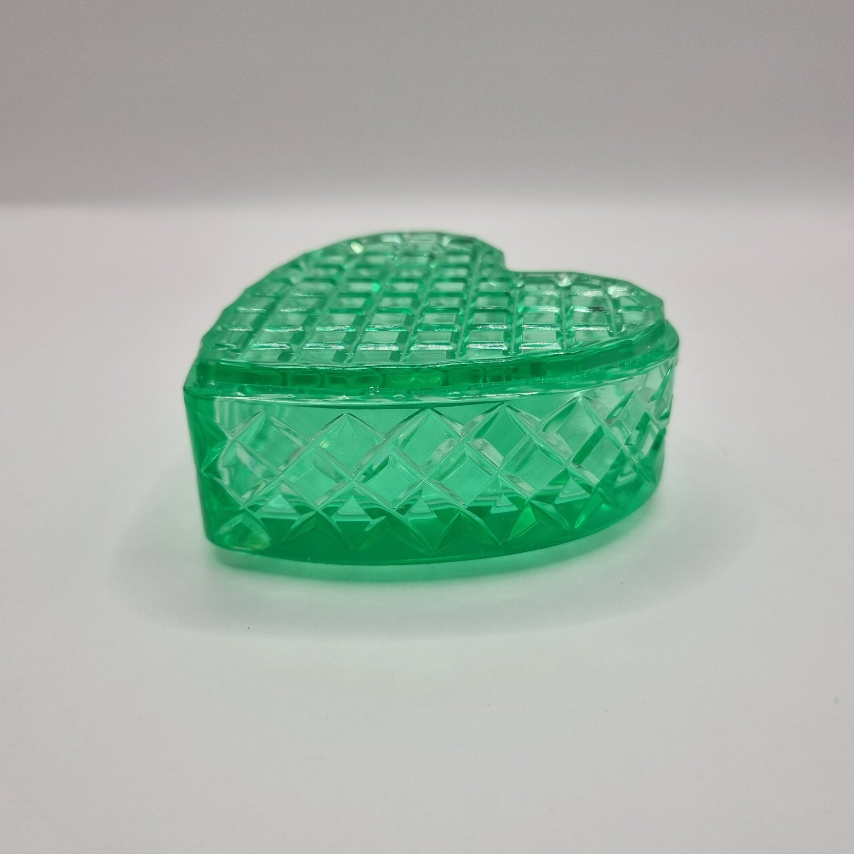 Green Grass Heart Shaped Box
