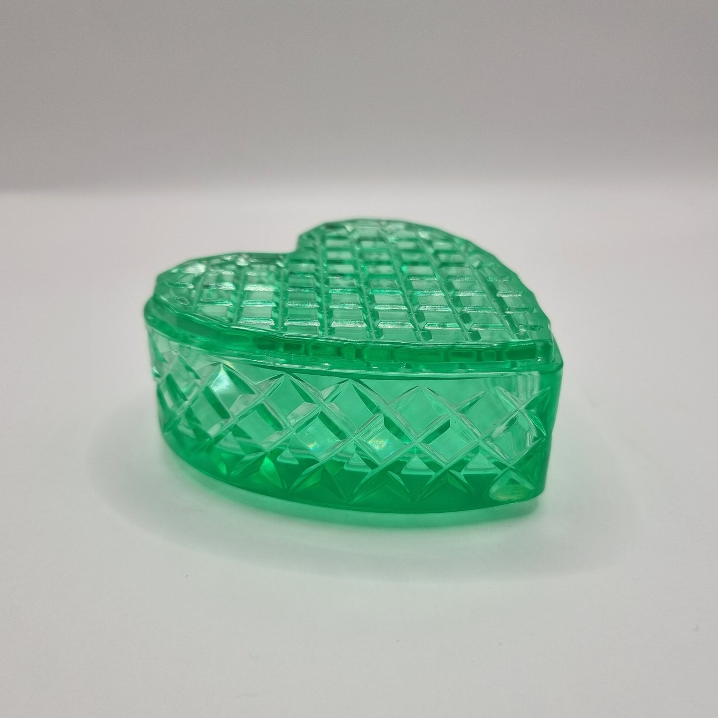 Green Grass Heart Shaped Box