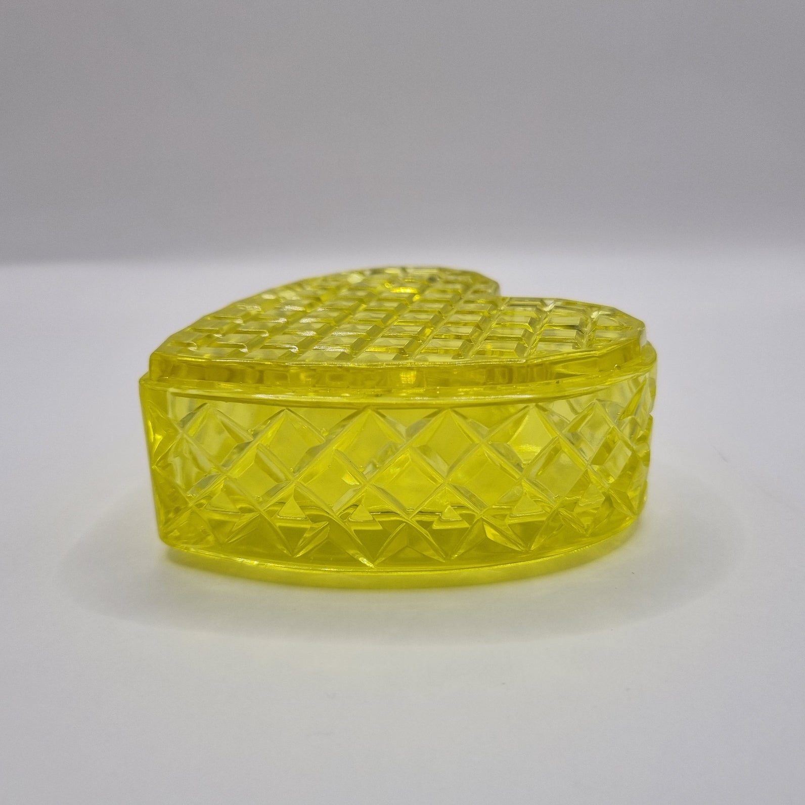 Lemon Yellow Heart Shaped Box