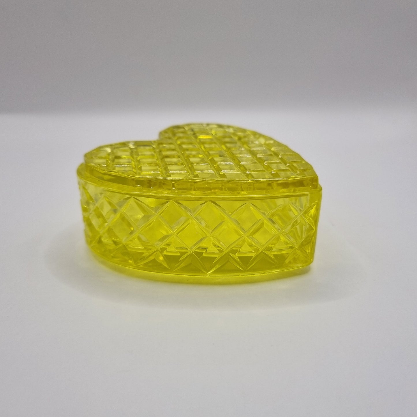 Lemon Yellow Heart Shaped Box
