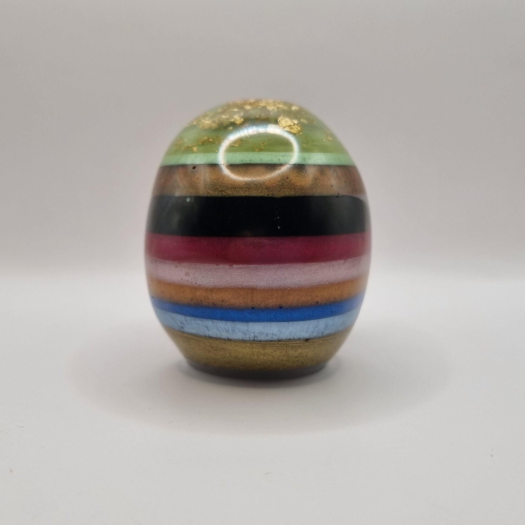 Large Skull Layered Multi-Coloured Paperweight