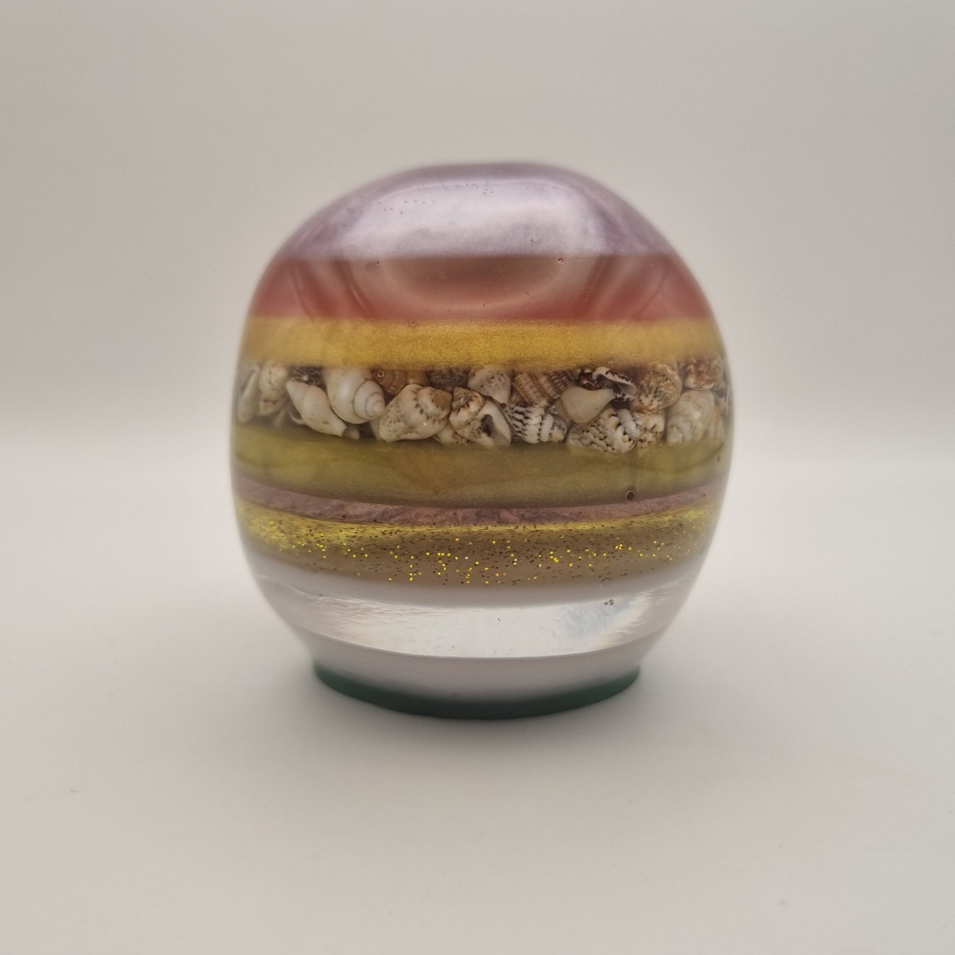 Large Skull Layered Multi-Coloured Paperweight