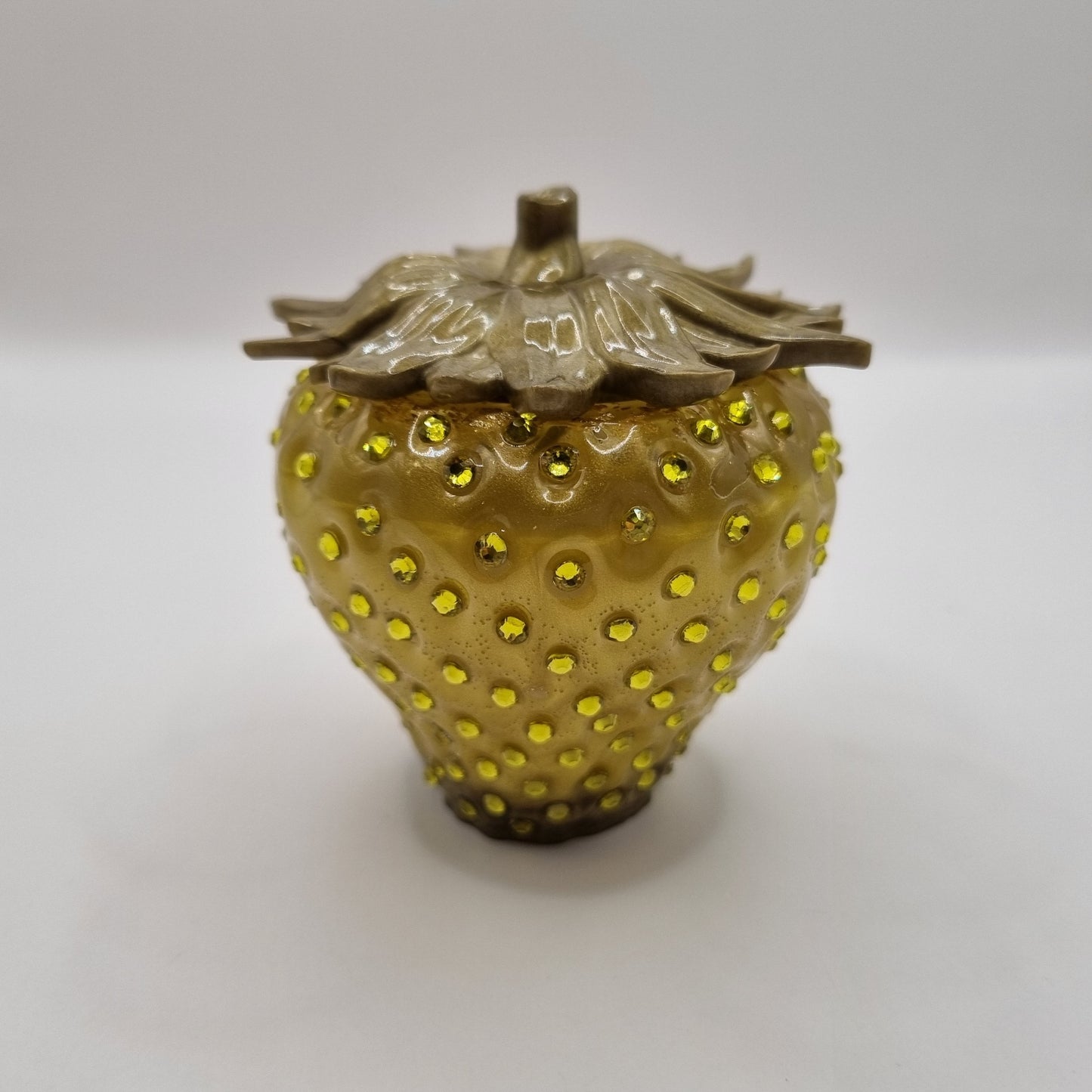 Novel Gold Strawberry Trinket Pot