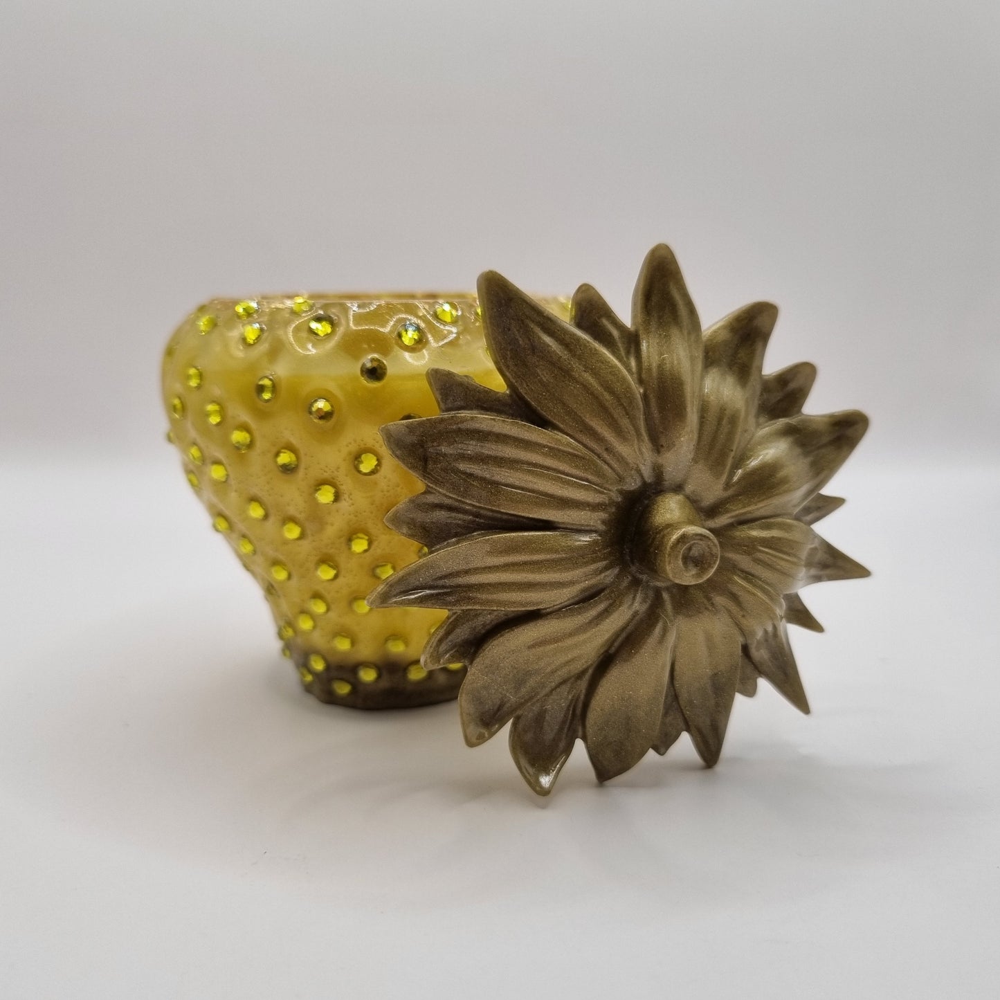 Novel Gold Strawberry Trinket Pot