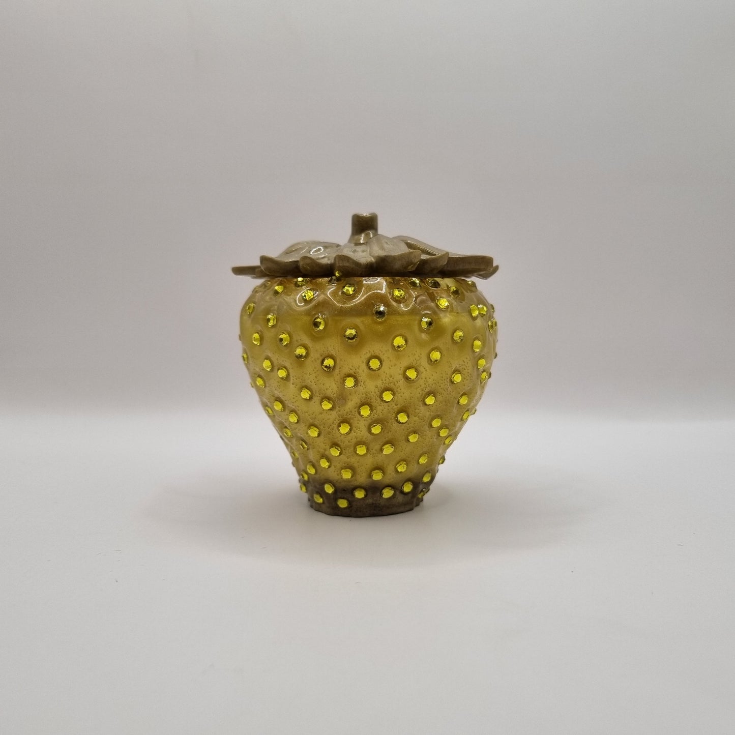 Novel Gold Strawberry Trinket Pot