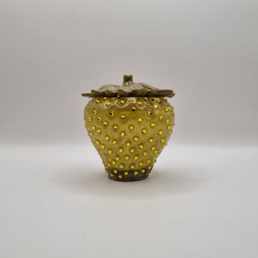 Novel Gold Strawberry Trinket Pot
