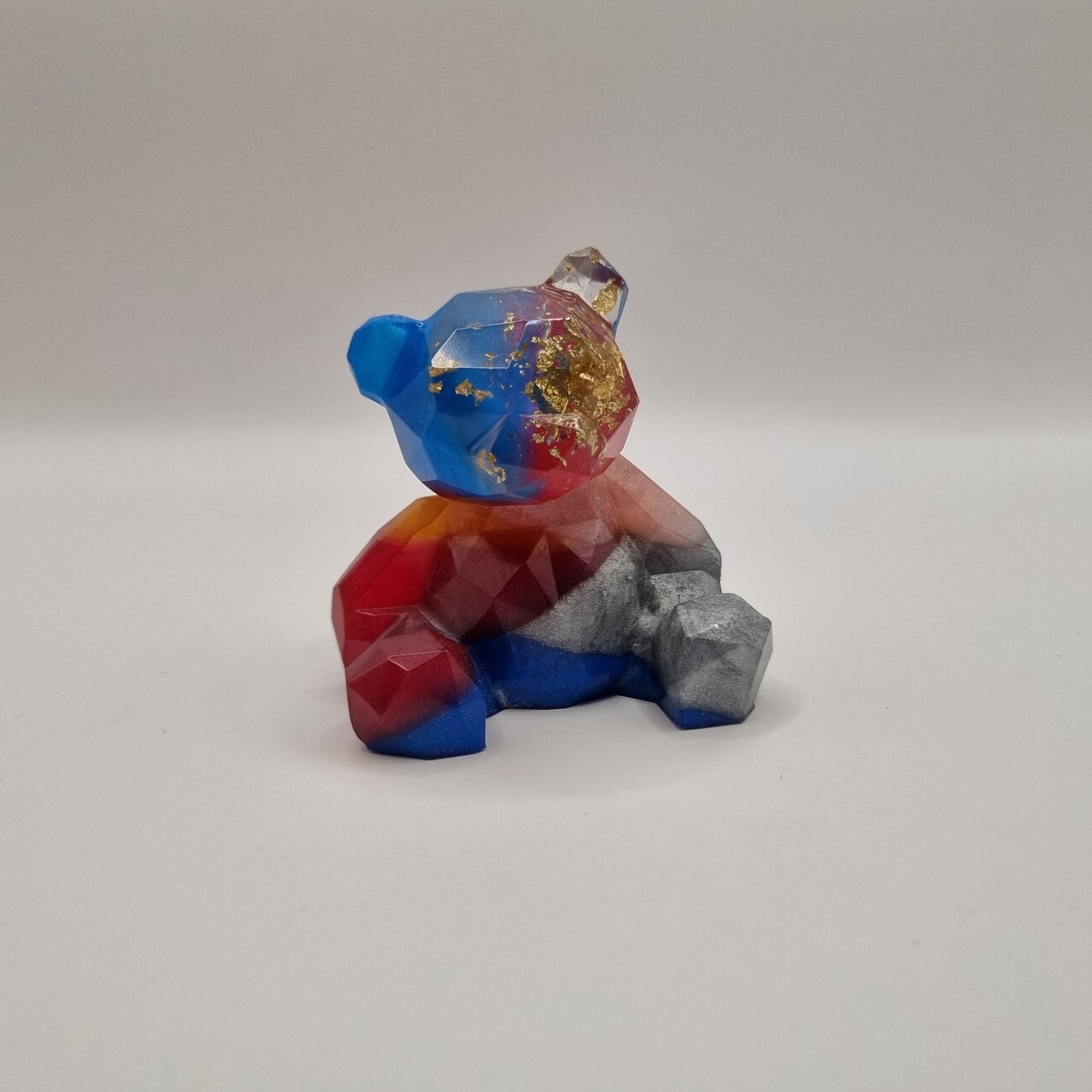 Multi-Colour Teddy Bear & Ring Pot