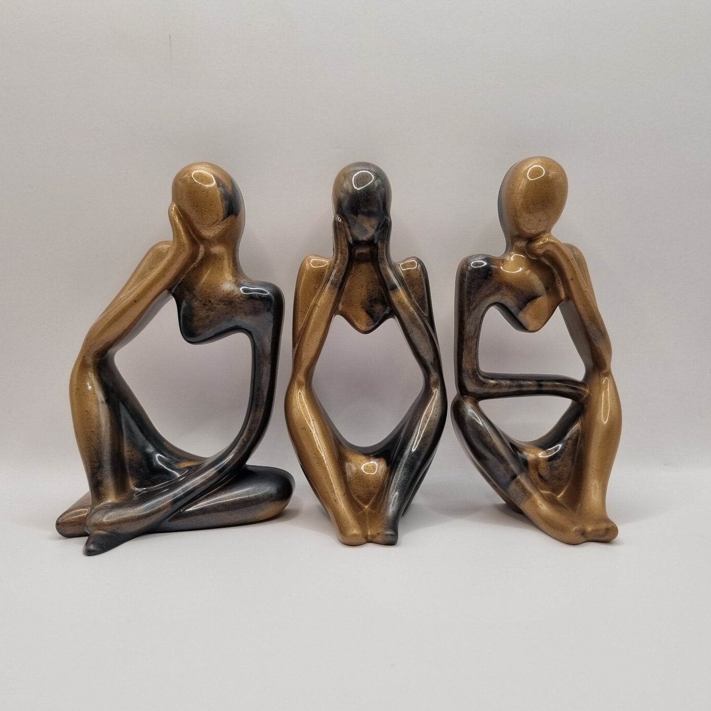 Set of 3 Copper & Black 'Thinkers'