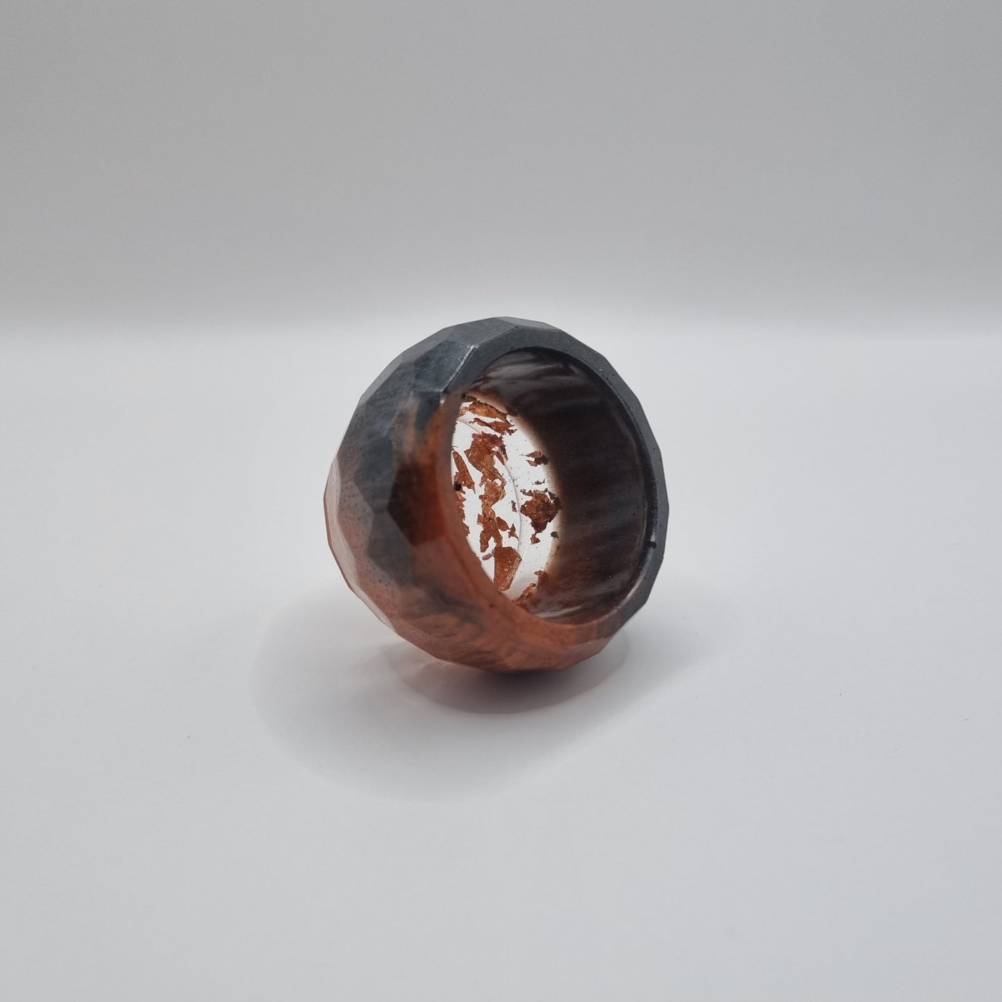 Tortoiseshell Inspired Rose Gold Foil Jewellery Box & Ring Pot