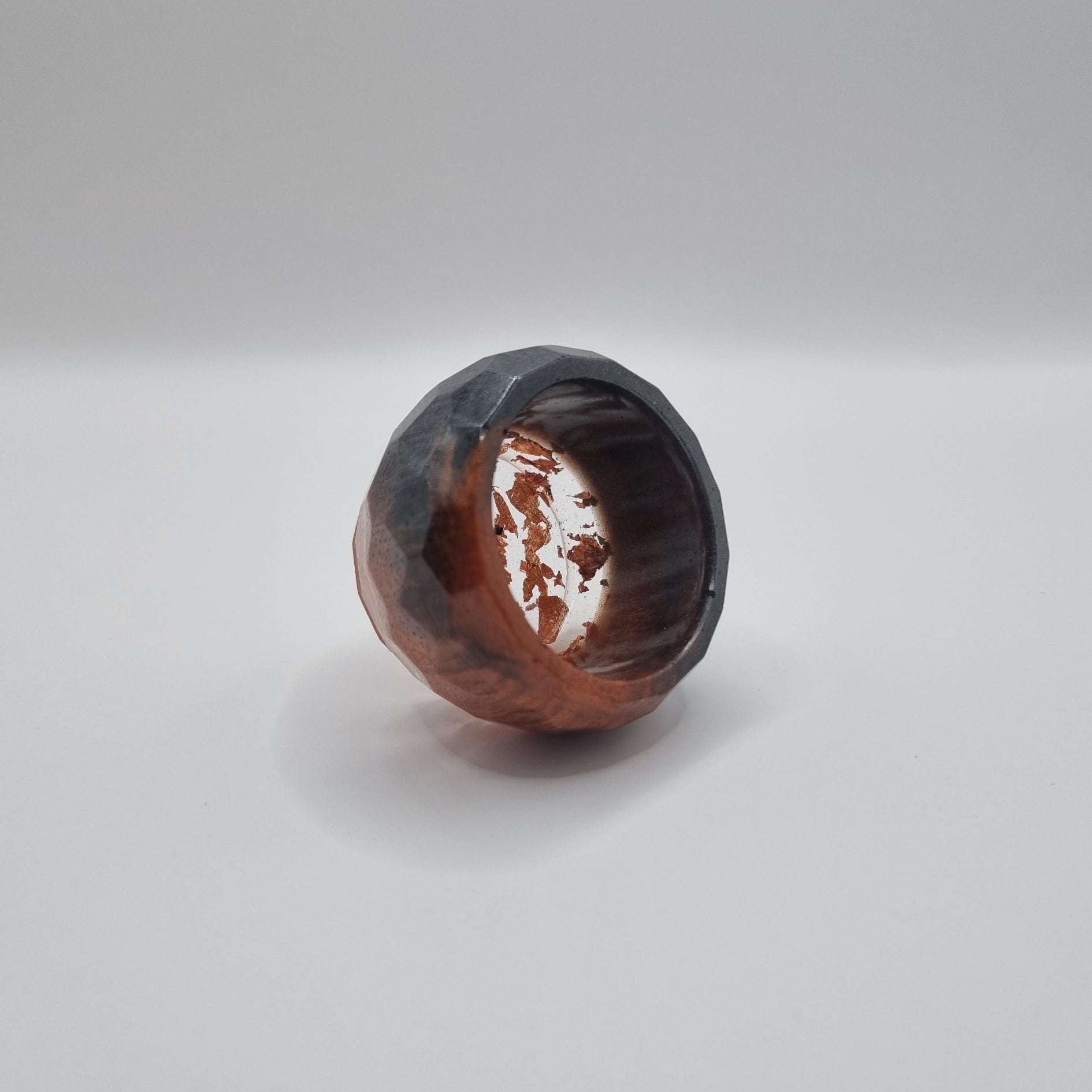 Tortoiseshell Inspired Rose Gold Foil Jewellery Box & Ring Pot