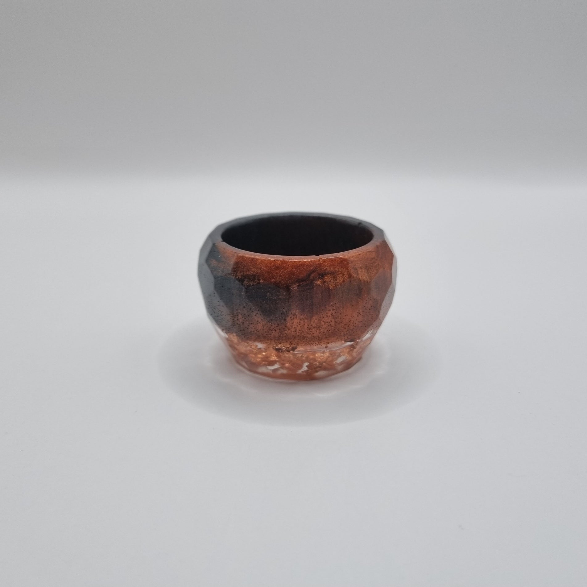 Tortoiseshell Inspired Rose Gold Foil Jewellery Box & Ring Pot