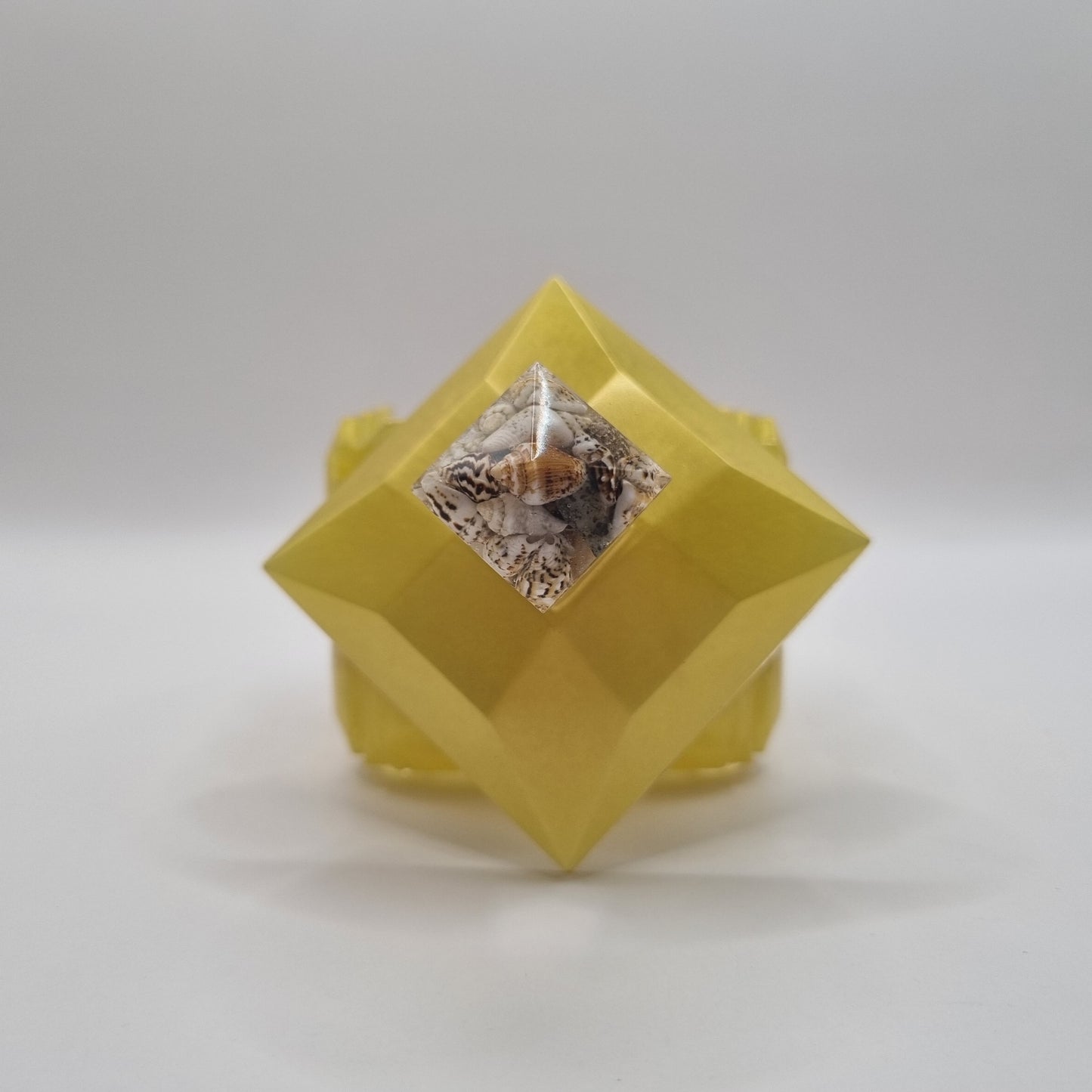 Cornflower Yellow & Sea Shells Jewellery Box