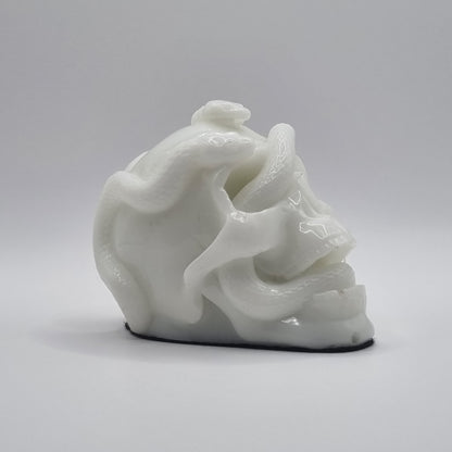 Small Skull White Paperweight