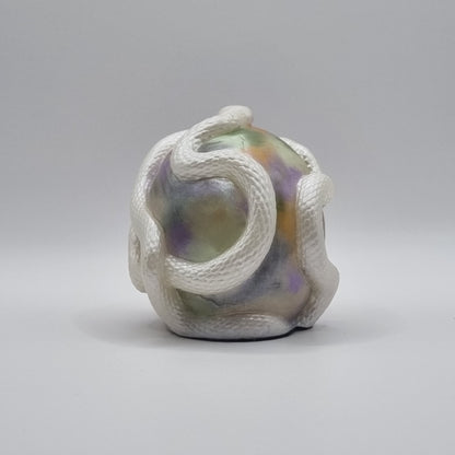 Small Skull White Multi-Coloured Paperweight