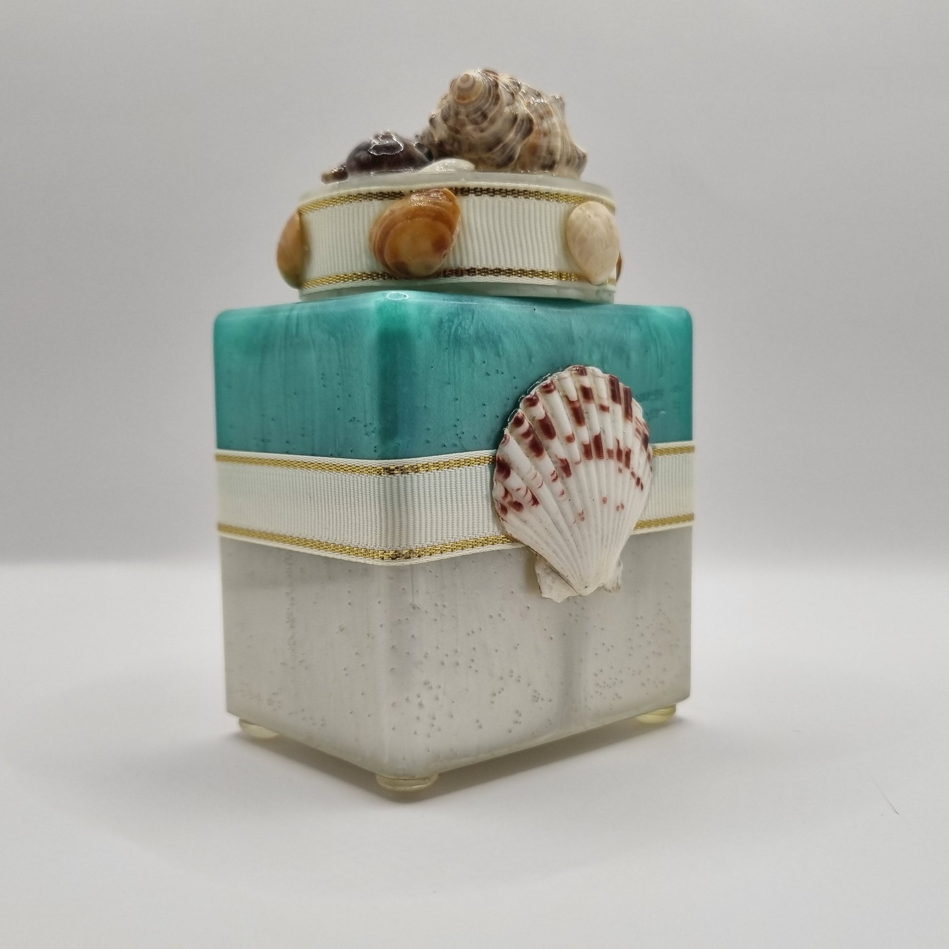 Sea-Shell Decorative Storage Jar