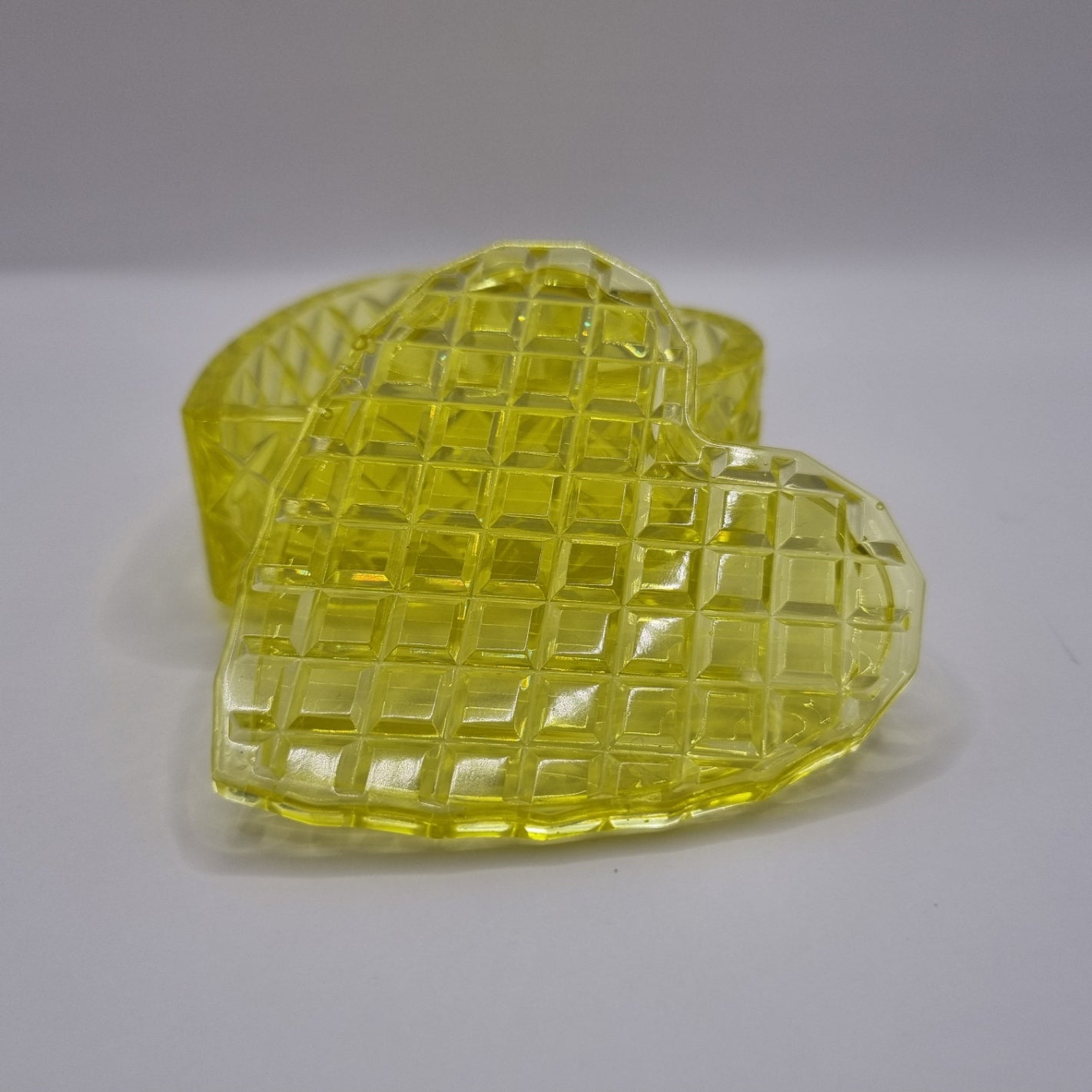 Lemon Yellow Heart Shaped Box