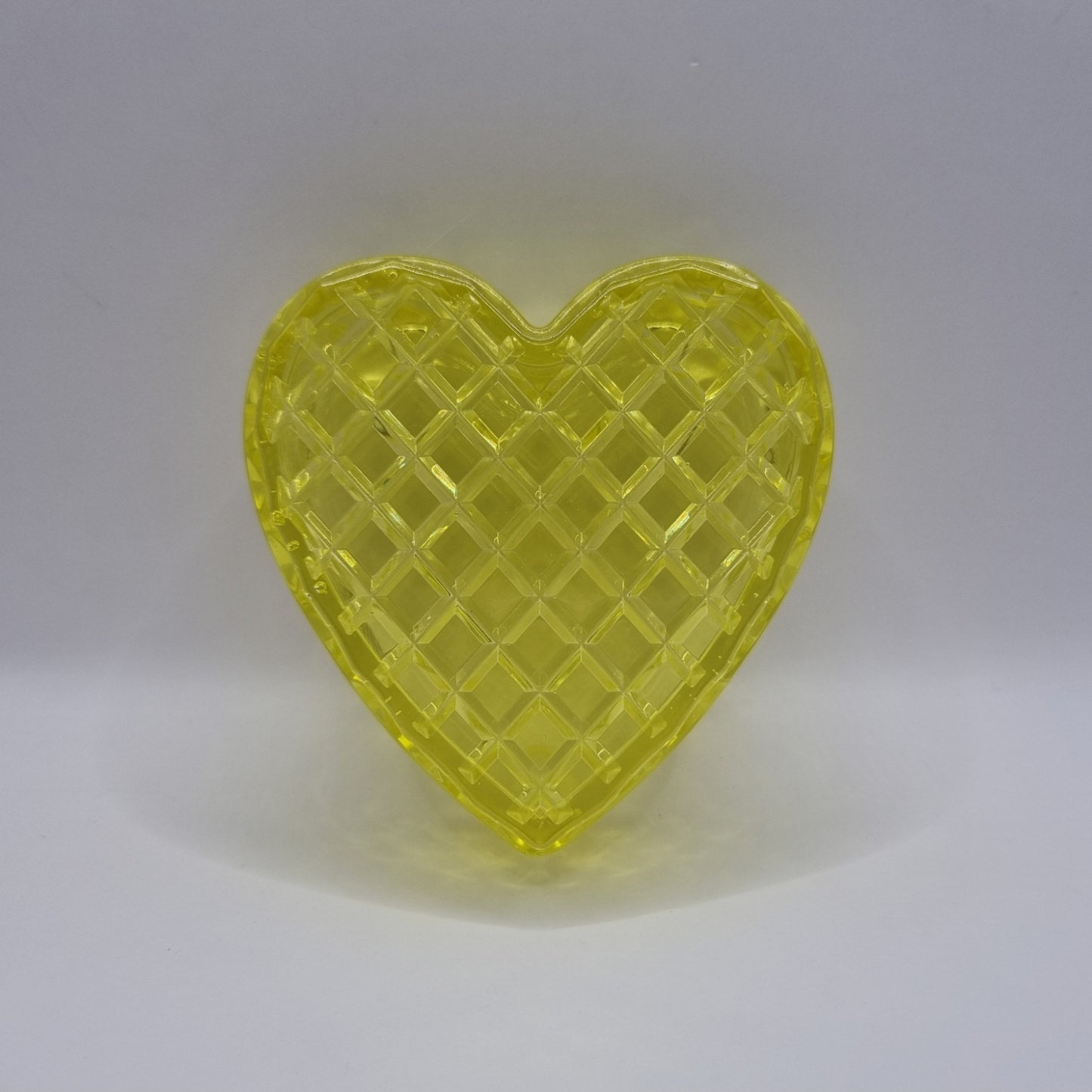 Lemon Yellow Heart Shaped Box