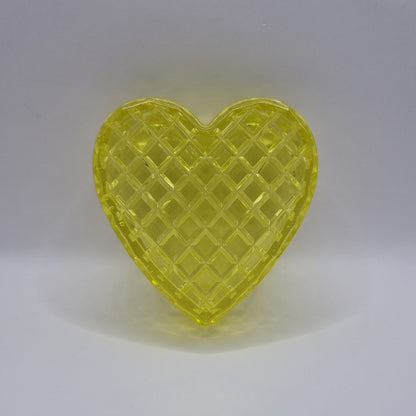 Lemon Yellow Heart Shaped Box