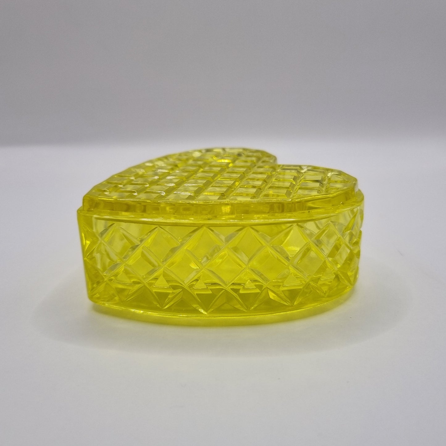 Lemon Yellow Heart Shaped Box